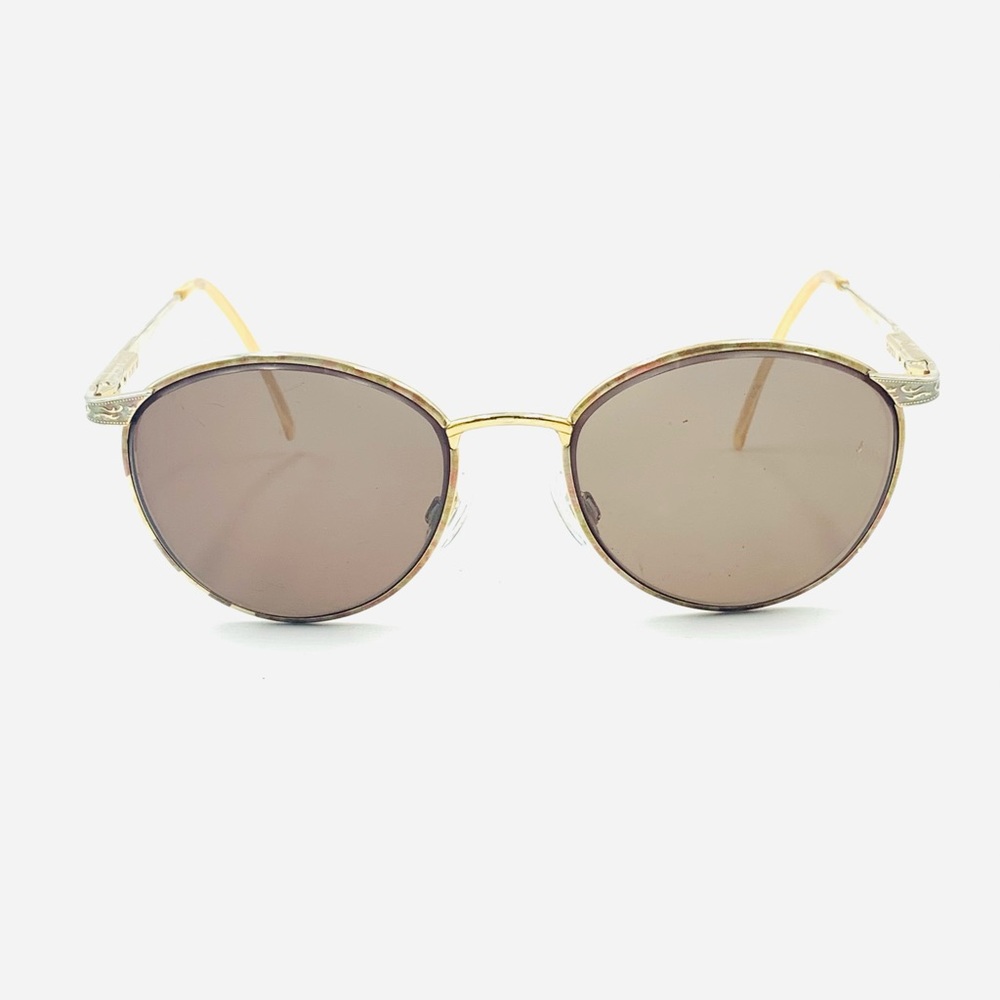 Safilo Elasta Gold Oval Sunglasses Frames